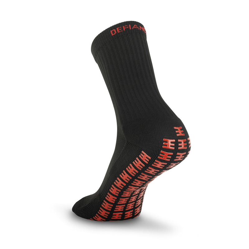 Defiance Grip Socks Black - mid calf length
