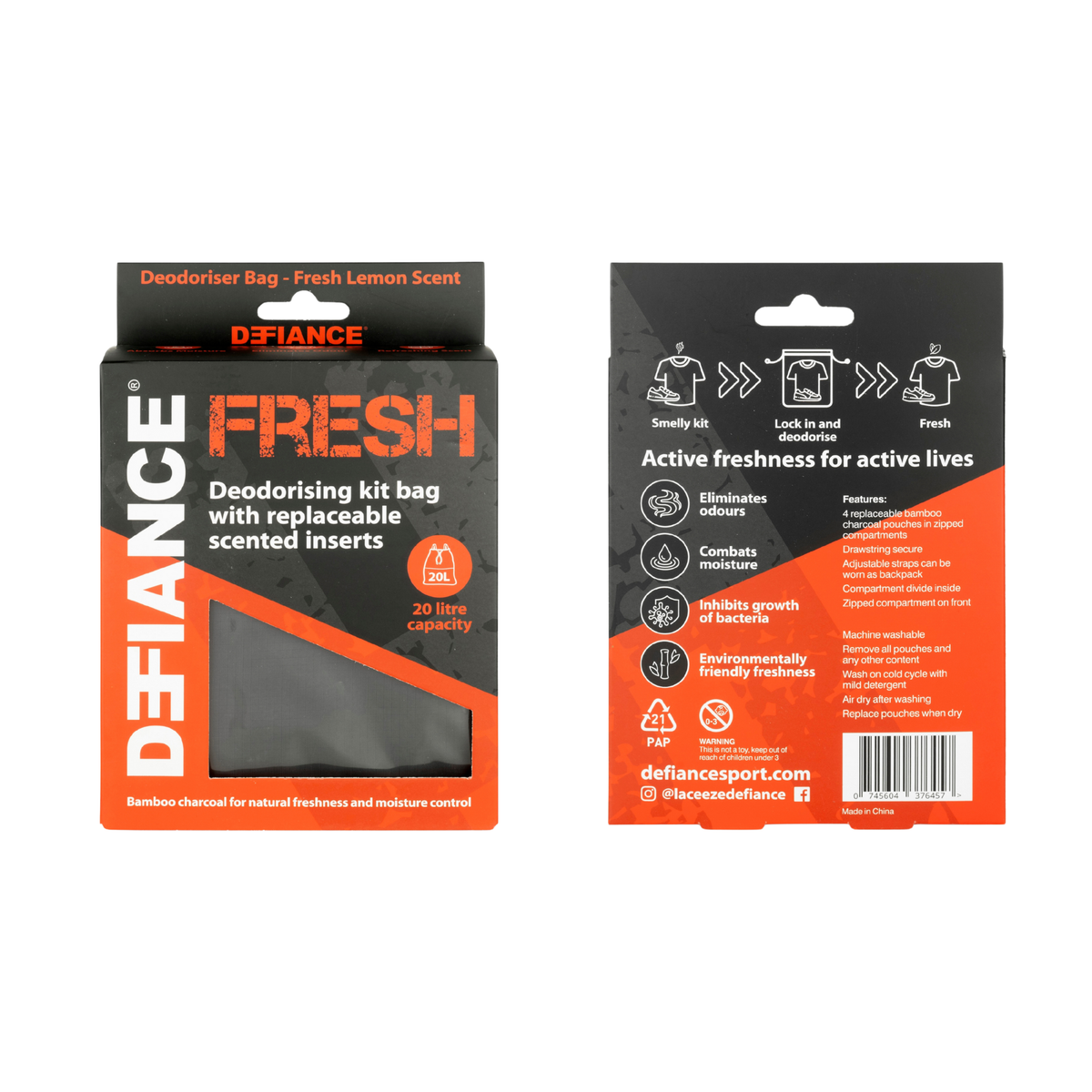 Defiance Fresh Deodorising Kit bag